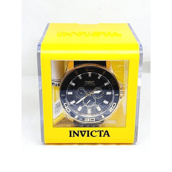Invicta Pro Diver Men 50mm Stainless Steel Gold Black Chronograph Quartz Watch - Picture 9 of 16